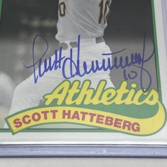 2015 Topps Archives Scott Hatterberg Fan Favorites Oakland Athletics Auto Mint - Picture 5 of 13